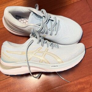 ASICS Women's Athletic Shoes - Light Blue and Gold